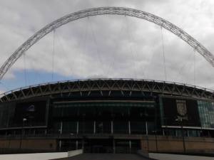 Wembley Stadium in London will host the three Football League Play-Off Finals this weekend